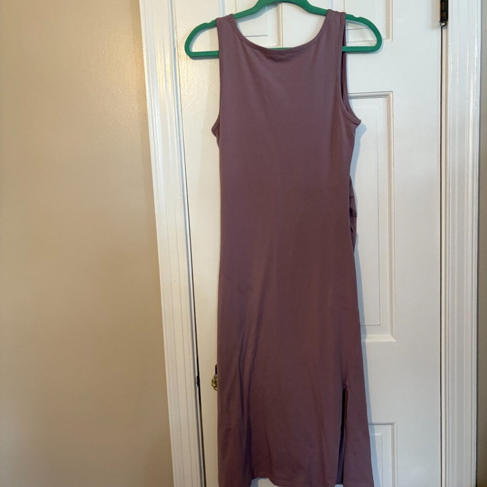 Pact Lavender Maternity Midi Tank Dress Cotton - Picture 3 of 4